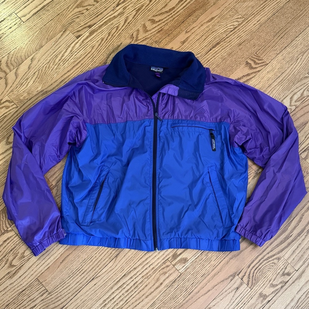 Vintage Patagonia Women's Windbreaker Jacket Colorblock Gorpcore 90s Era Size L - Picture 1 of 14